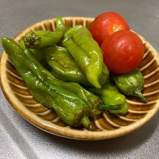 レンジで5分！ししとうの甘辛